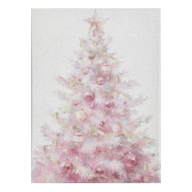 Pink Tree Canvas Wall Art, 12x16