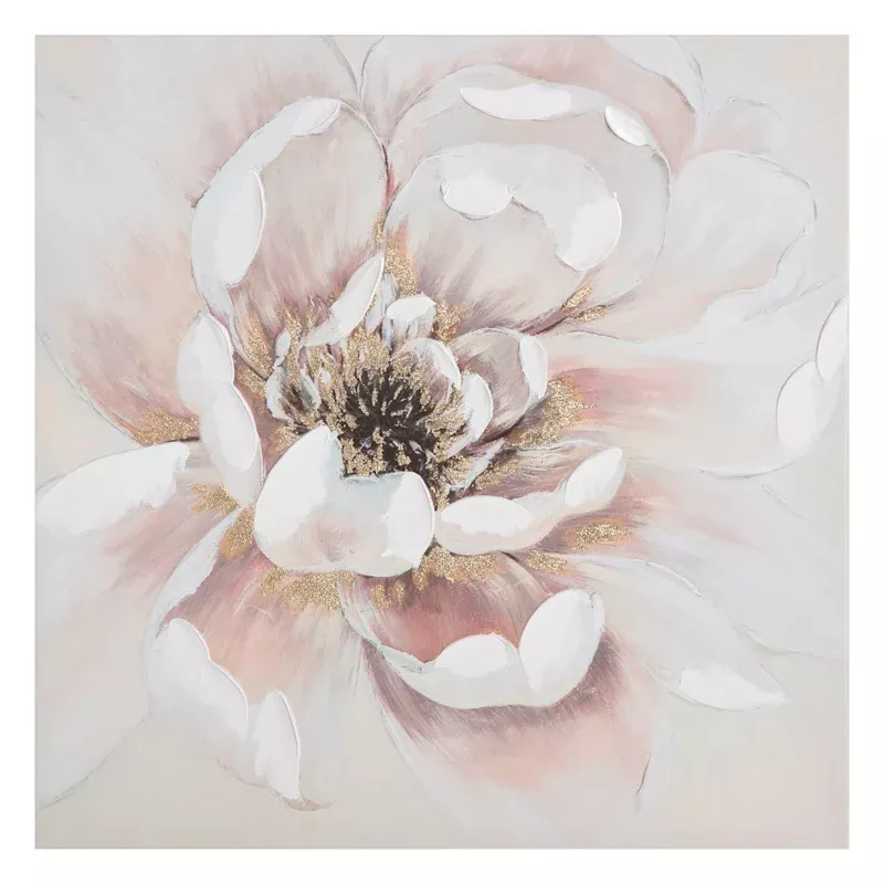 Pink & White Flower Canvas Wall Art, 20"