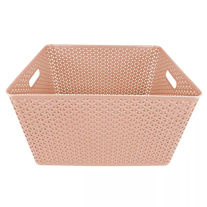 Pink Y-Weave Storage Basket, Extra Large