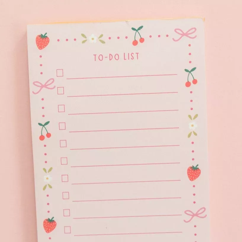 Pippi Post - Berries & Bows To-Do Notepad