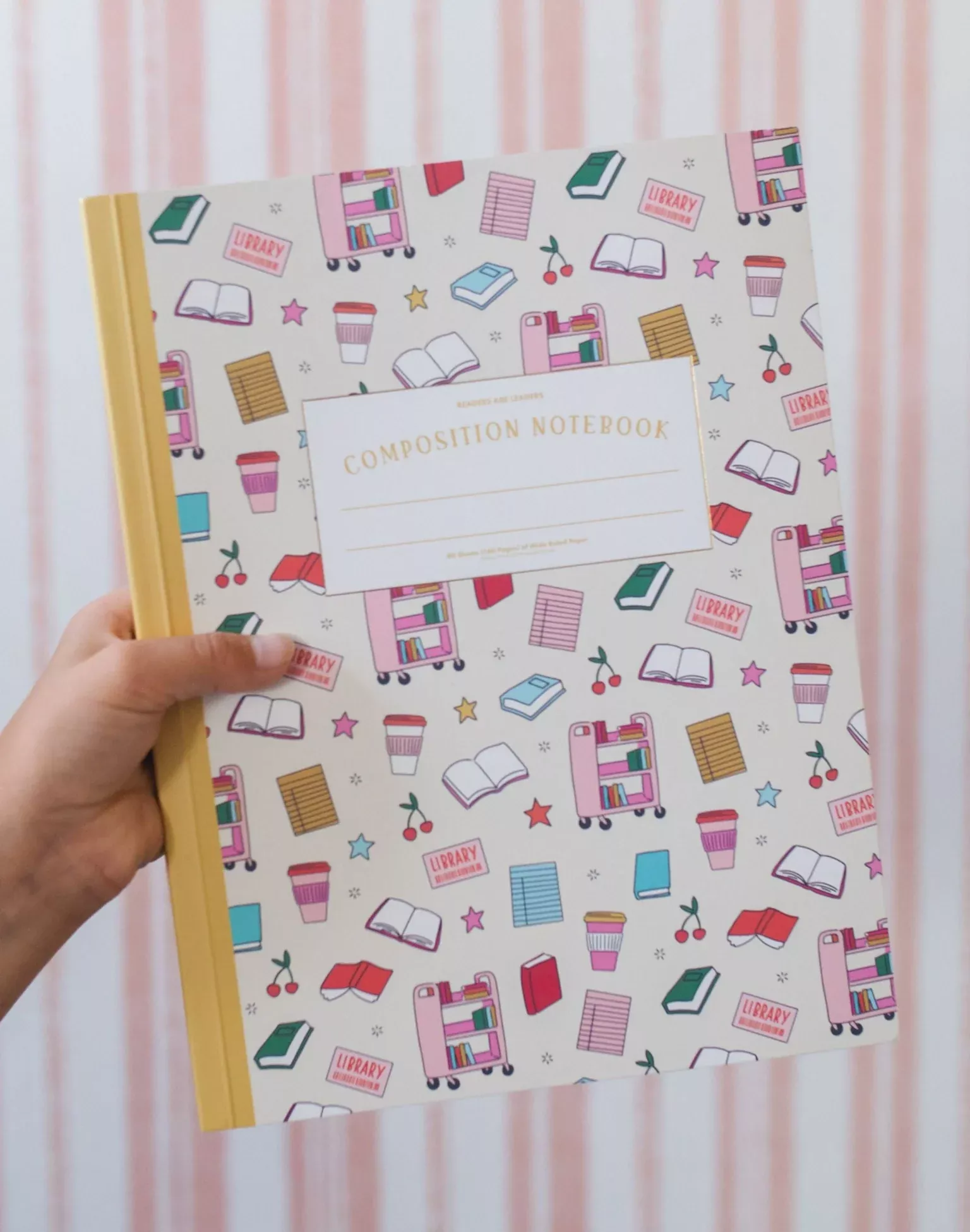 Pippi Post - Library Books Composition Notebook