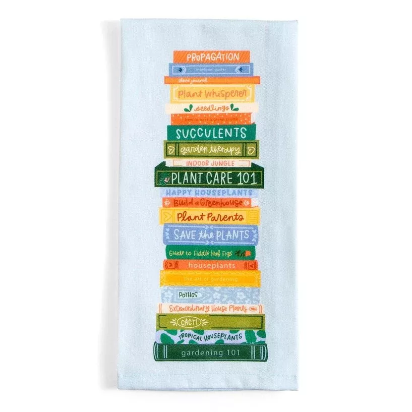 Pippi Post - Plant Book Stack Tea Towel