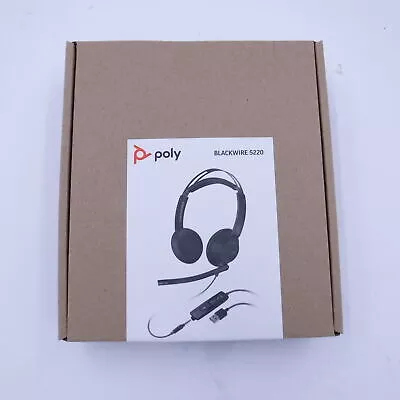 Plantronics Blackwire USB-A Stereo Headset w/ USB-C Adapter C5220