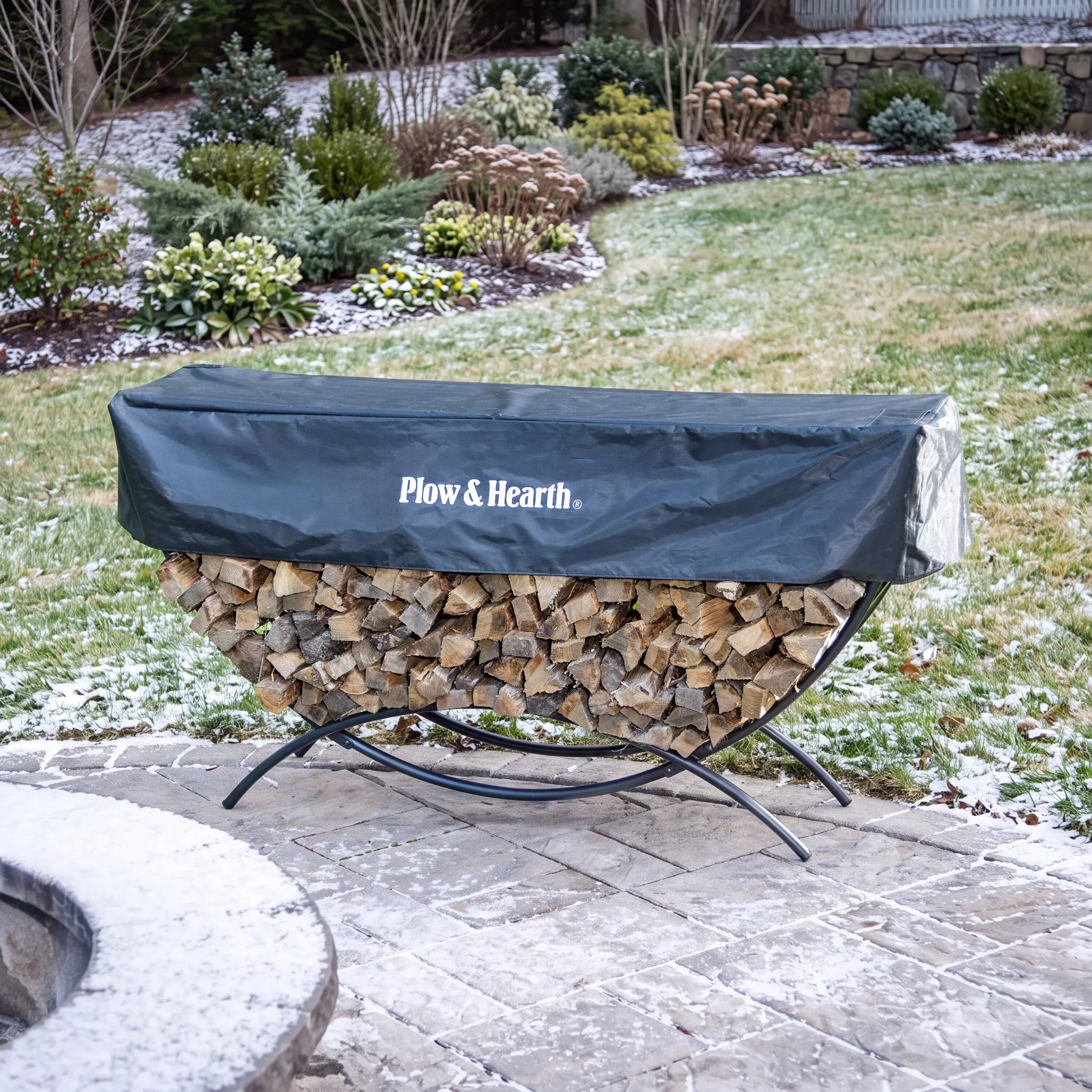Plow & Hearth Log Rack with WaterproofCover