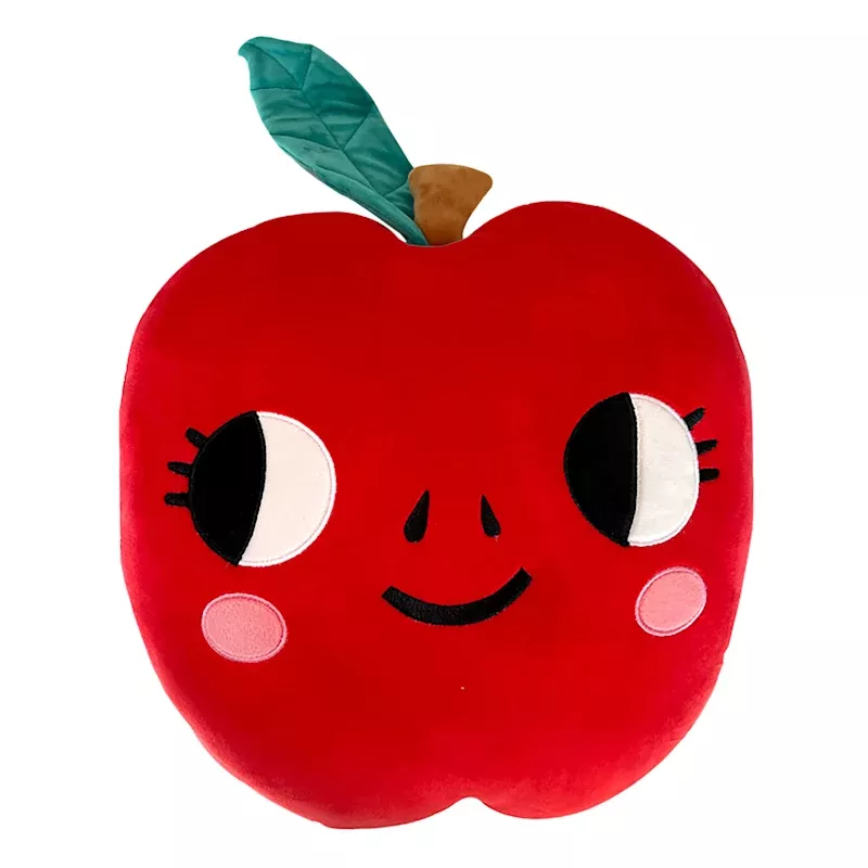 Plush Apple Throw Pillow, 14"