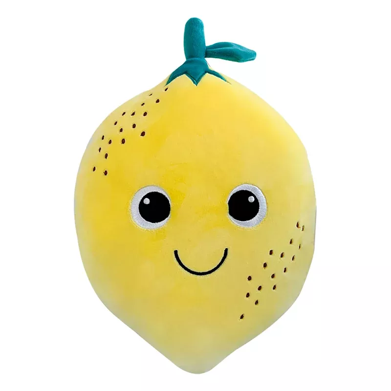 Plush Happy Lemon Throw Pillow, 10x14