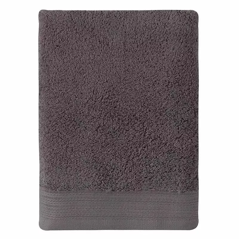 Plush Performance Solid Dark Grey Bath Towel, 30x54