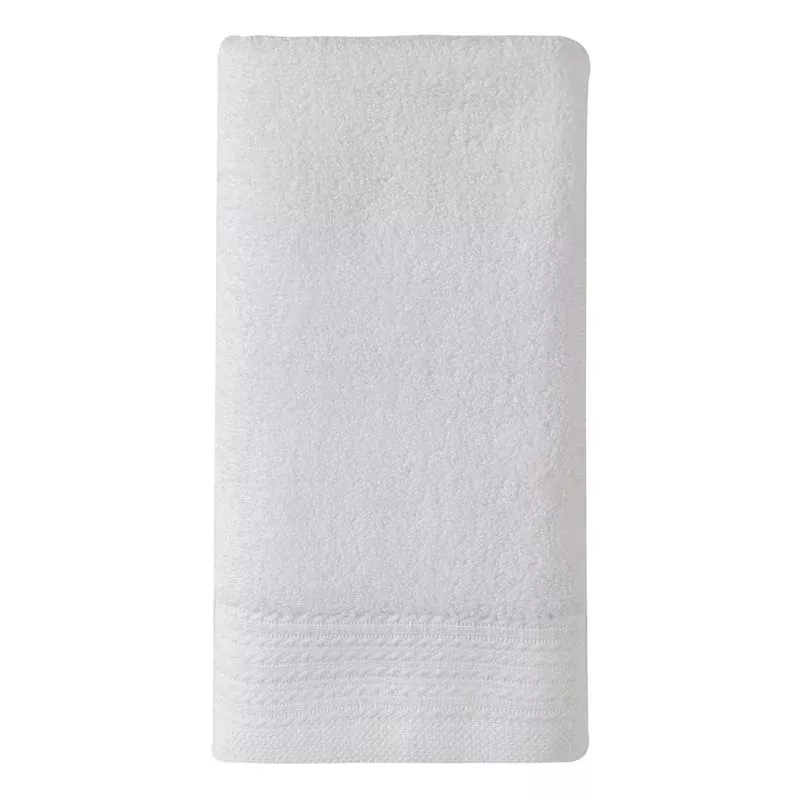 Plush Performance Solid White Hand Towel, 16x28