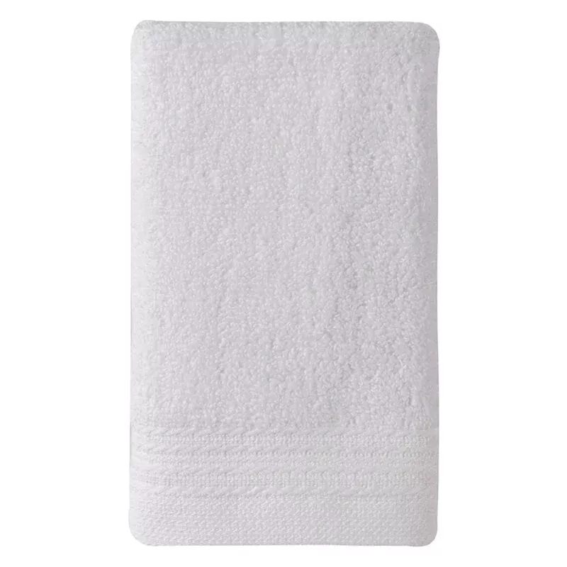 Plush Performance Solid White Washcloth, 13"