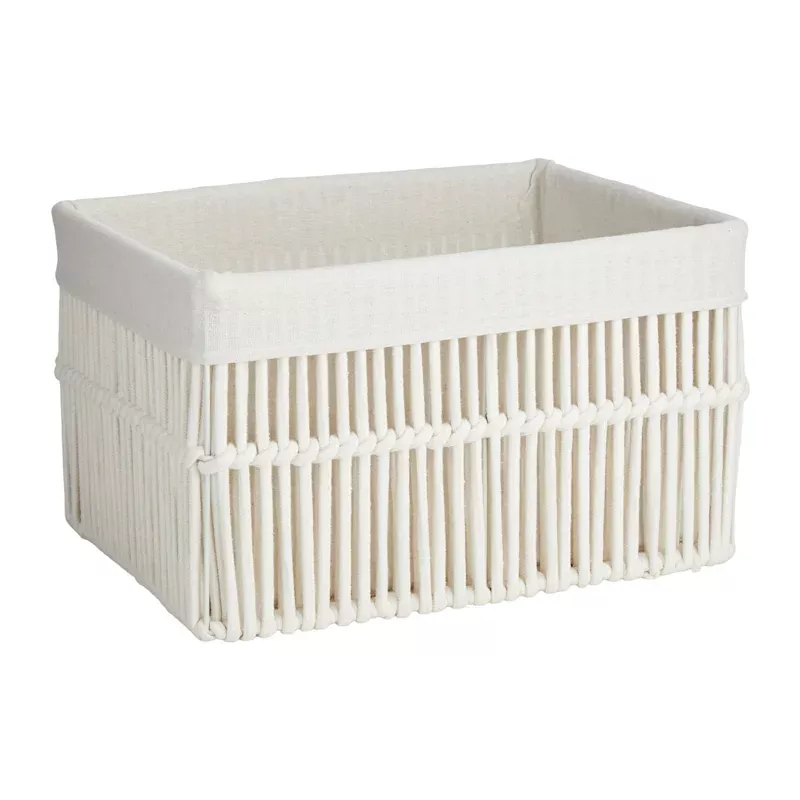 Poly Rope Rectangle Storage Basket, Large