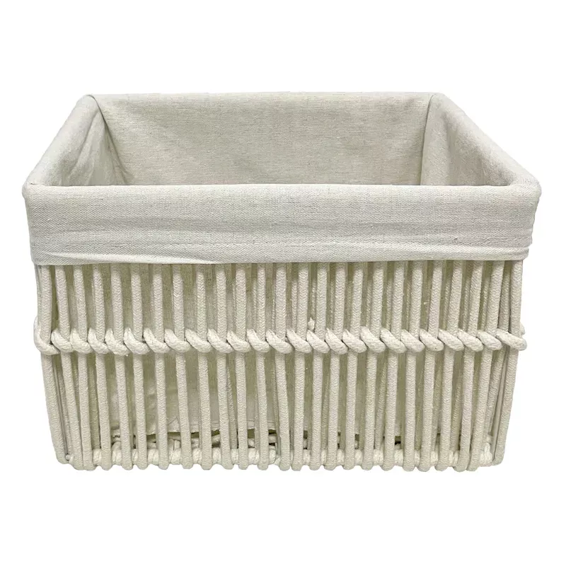 Poly Rope Rectangle Storage Basket, Small