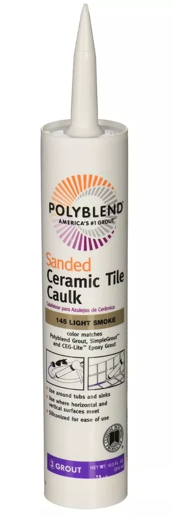 Polyblend PC14510S-6 10.5 Oz Ceramic Tile Caulk, Light Smoke
