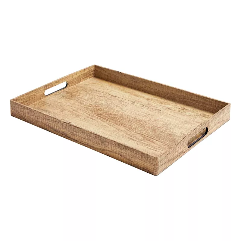 Poplar Rectangle Decorative Tray, 14x19