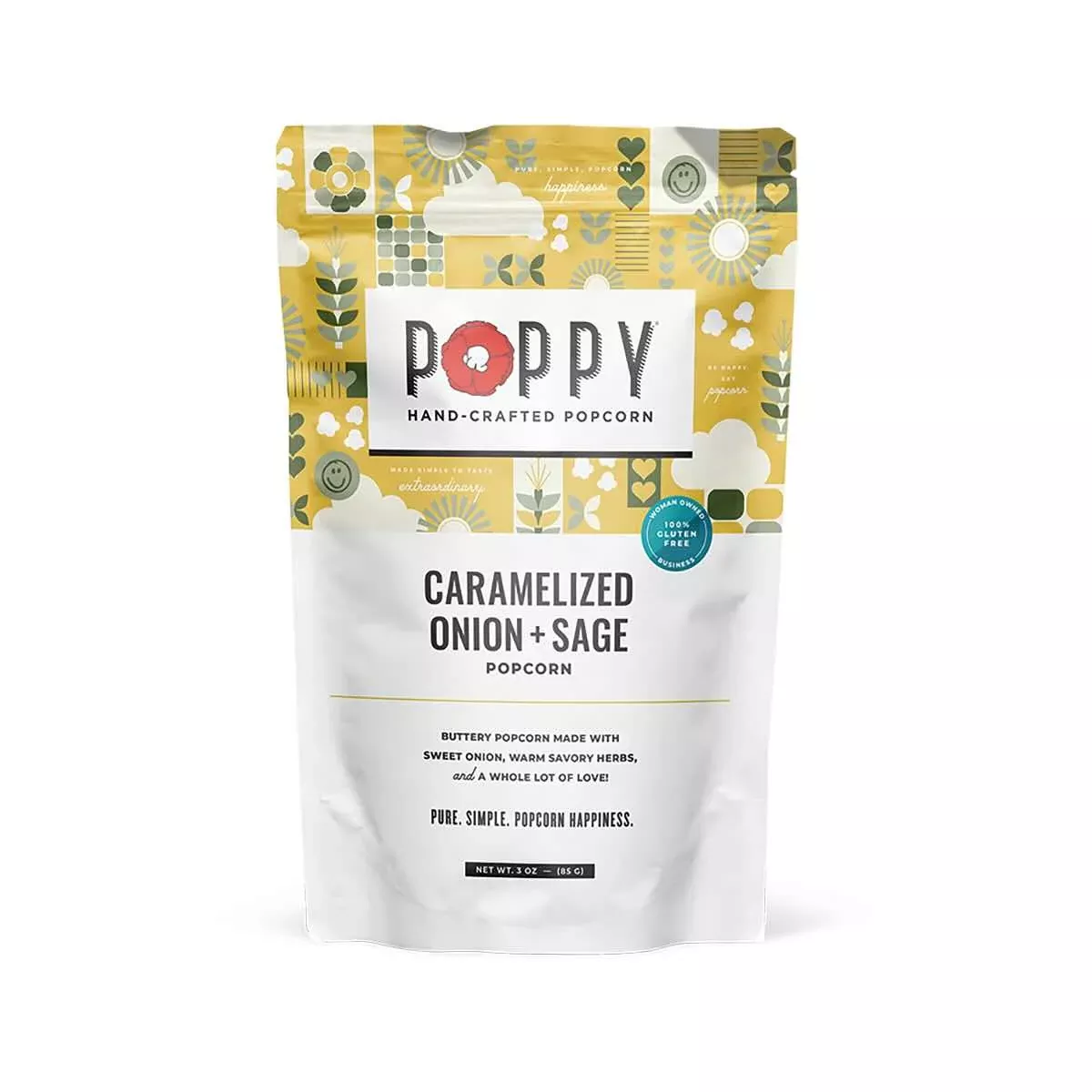 Poppy Caramelized Onion and Sage Popcorn