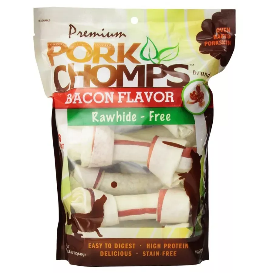 Pork Chomps Bacon Flavor Knots - 7"
