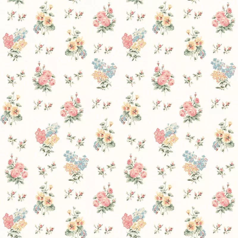 Posies in Cottage Cream Wallpaper