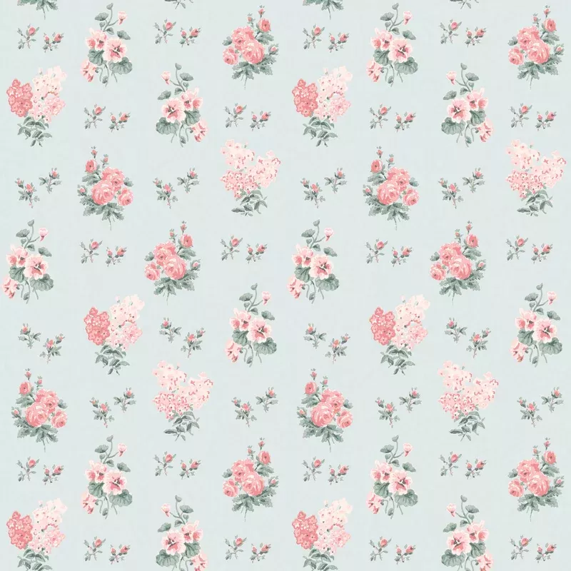 Posies in Mint Wallpaper