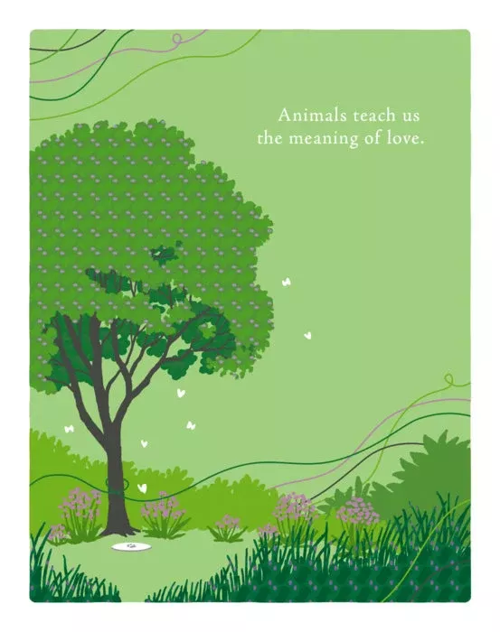 Positively Green - Pet Sympathy Card, Animals Teach Us the Meaning of Love