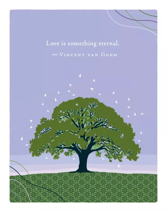 Positively Green - Sympathy Card, Love Is Something Eternal