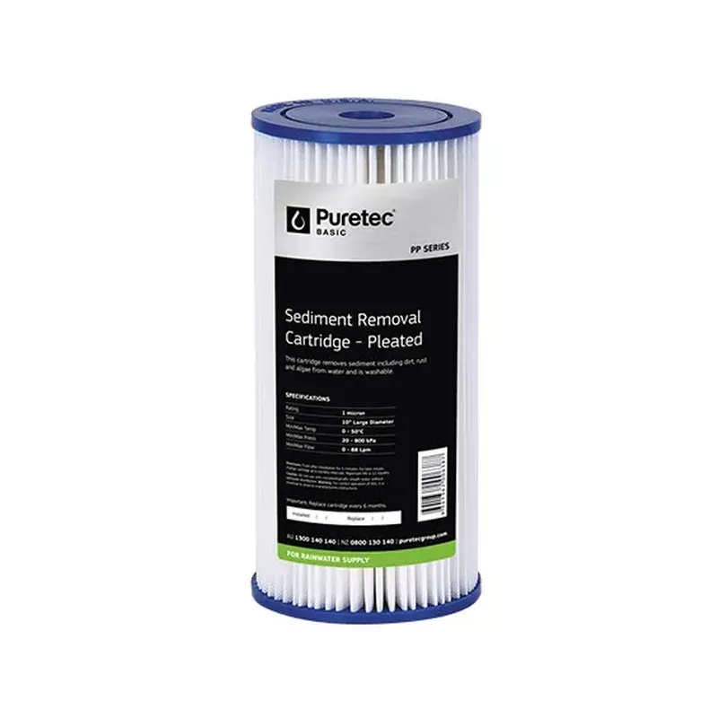 PP20LD1 Puretec Pleated Sediment Large Diameter Cartridge 10″ 20 micron