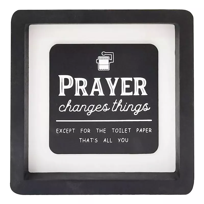 Prayer Wood Block Sign, 6"
