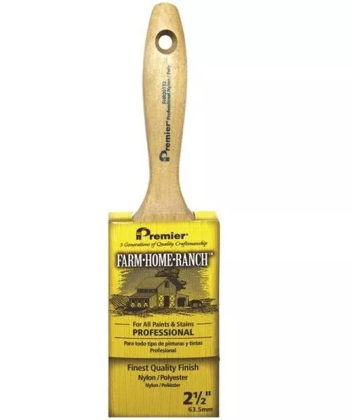 Premier Paint Roller FHR00132 Farm Home Ranch Flat Sash Paint Brush, 2-1/2"