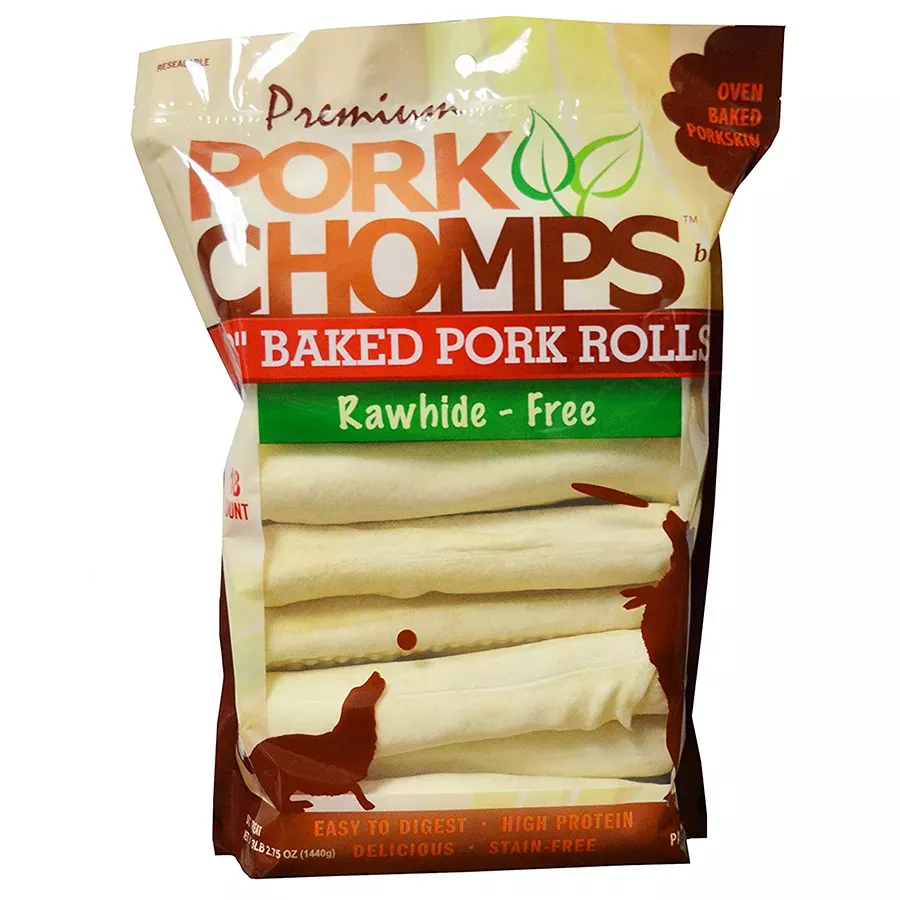 Premium Pork Chomps Premium Baked Rolls - 8"