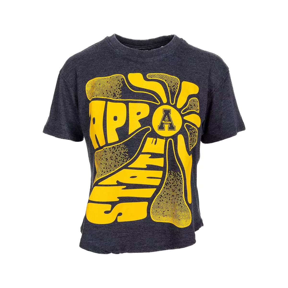 Pressbox Women's Appalachian State Skye Vintage Waist Length Short Sleeve Shirt