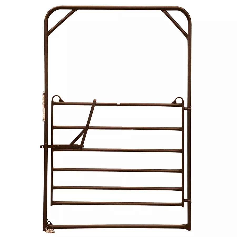 Priefert Utility Bow Gate - 6' x 9' - Brown