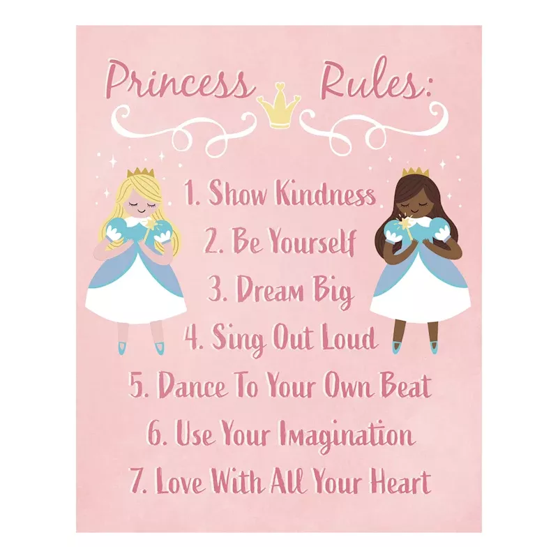 Princess Canvas Wall Art, 16x20