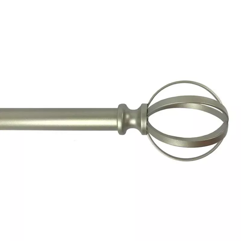Princeton 3/4" Nickel Cage Curtain Rod, 84-120"