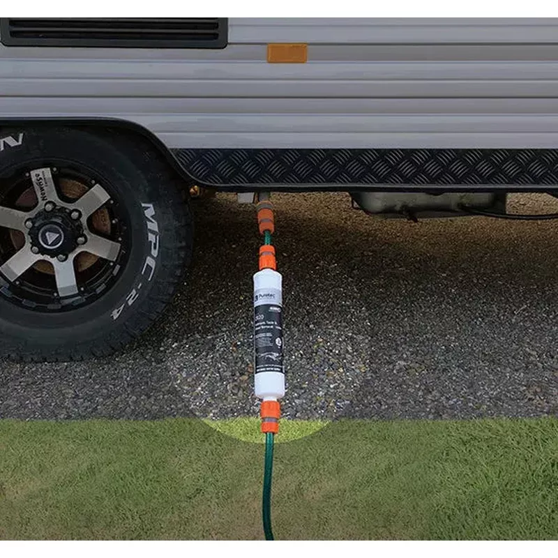 Puretec CR20 Caravan Water Filter with Brass Hose Connectors