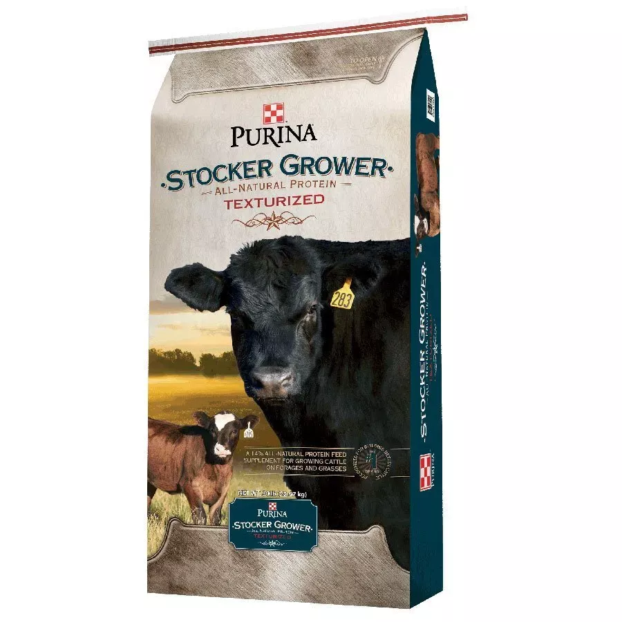 Purina All Natural Protein Stocker Grower CattleFeed - 50 lb