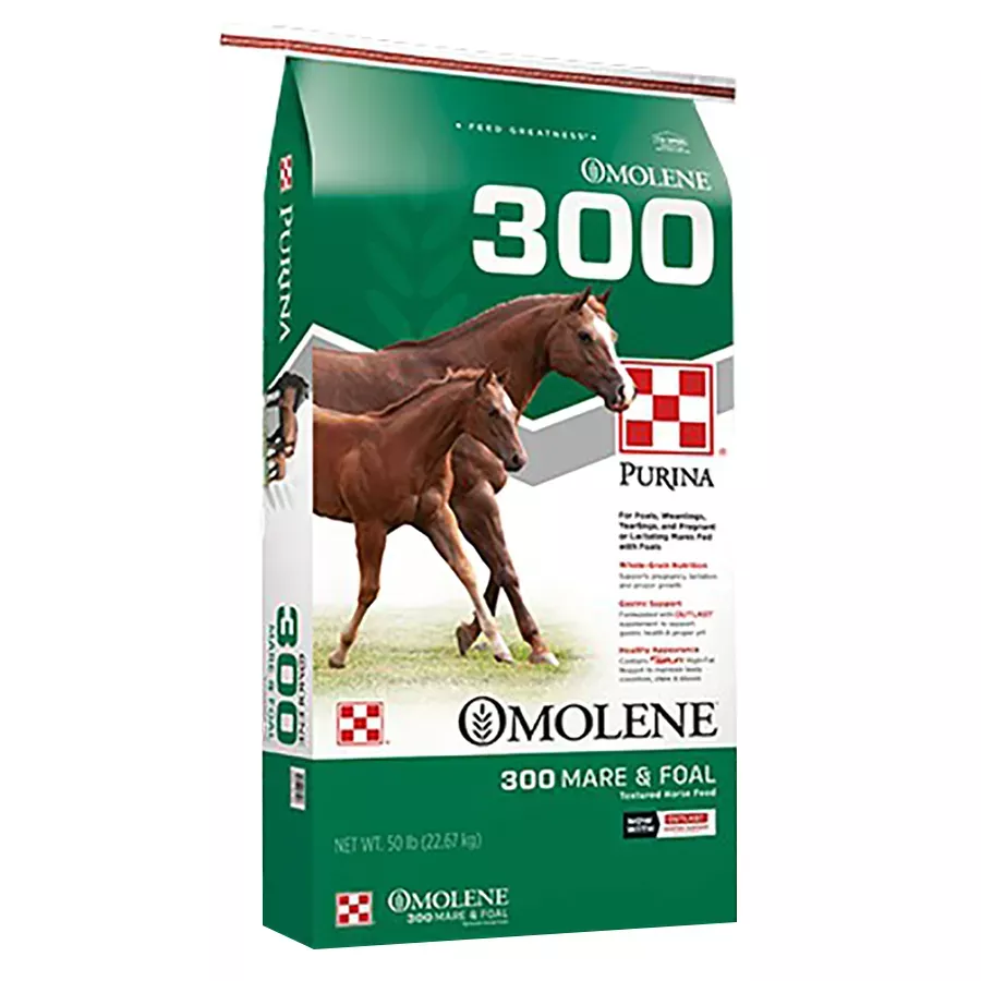 Purina Omolene 300 Mare & Foal Horse Feed - 50 lb