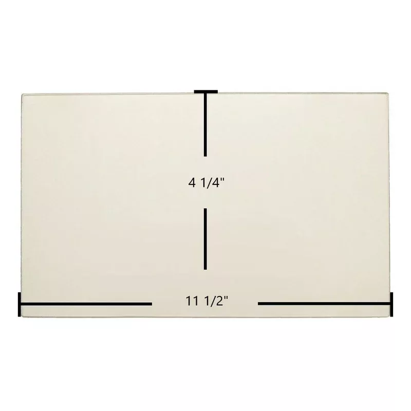 Quadra-Fire Bodega Bay Side Ceramic Glass Panel | 11 1/2″ x 4 1/4″ | Part #435-5500