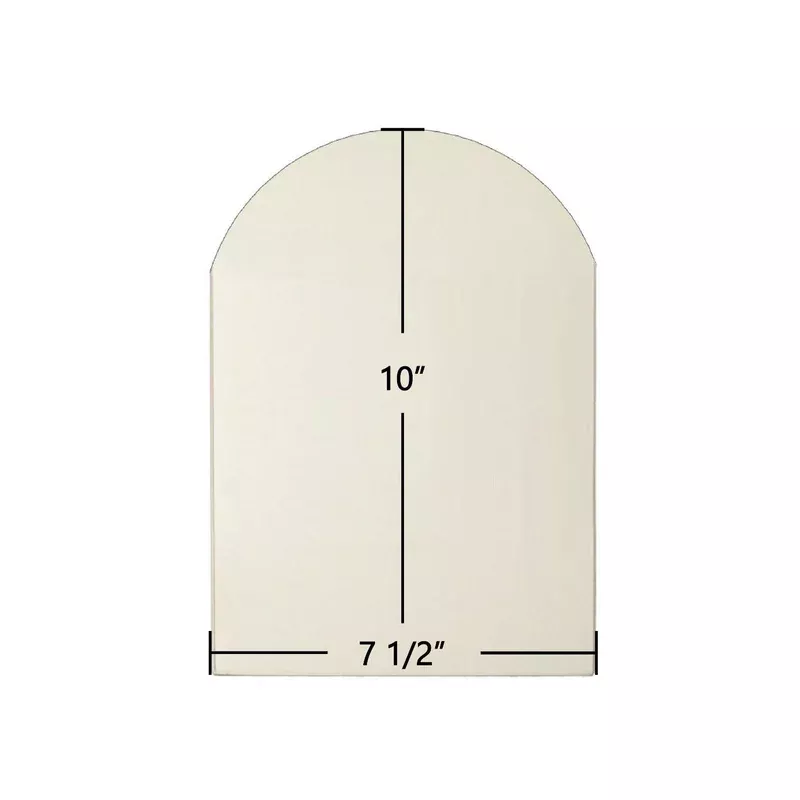 Quaker Archtop Ceramic Glass Panel | 7 1/2″ x 10″