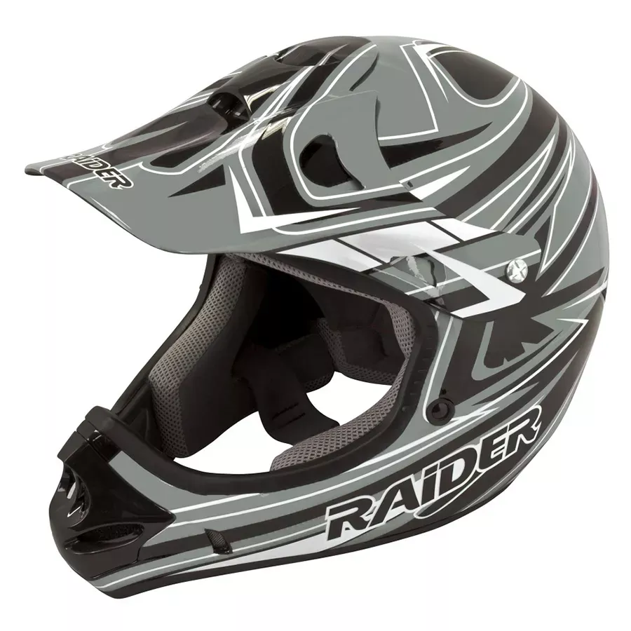 Raider Youth Rush Mix Helmet - Black/Gray