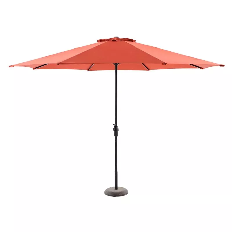 Red Crank Round Patio Umbrella, 11'