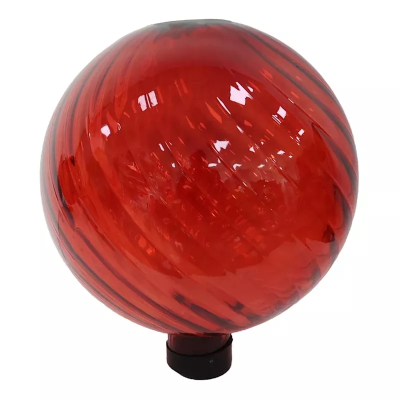 Red Swirled Garden Gazing Ball, 10"