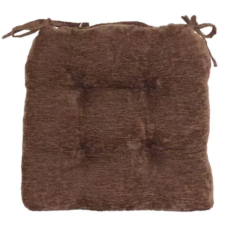 Reese Chocolate Chenille Dining Chair Cushion