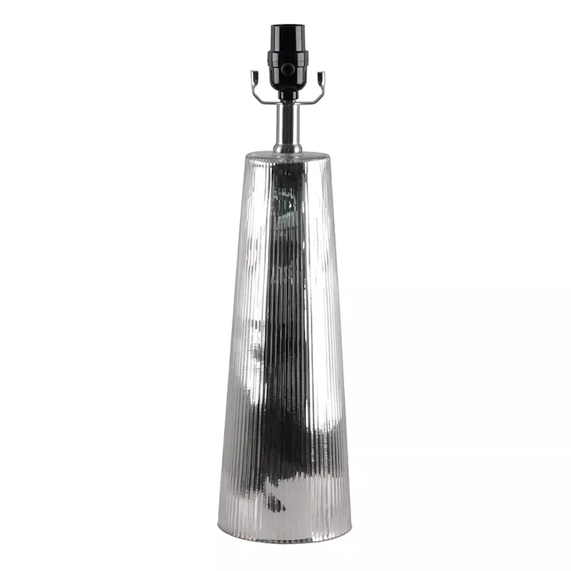Reflective Glass Tapered Lamp Base, 18.5"