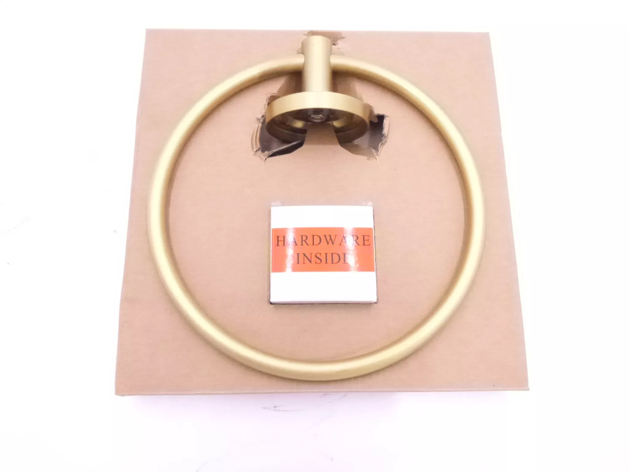 Restoration Hardware Spritz Towel Ring Lacquered Burnished Brass