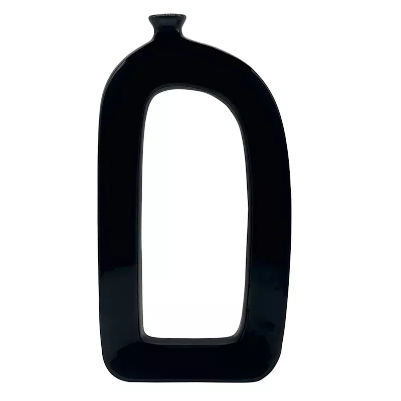 Riley Black Open Vase, 14"