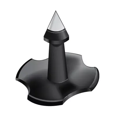 Ritchey Ear Tag Buttons - Black - 25 pk