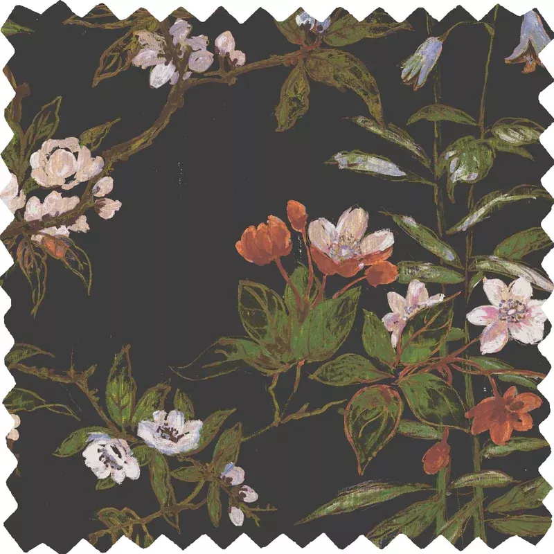 Rivington Black Linen Fabric