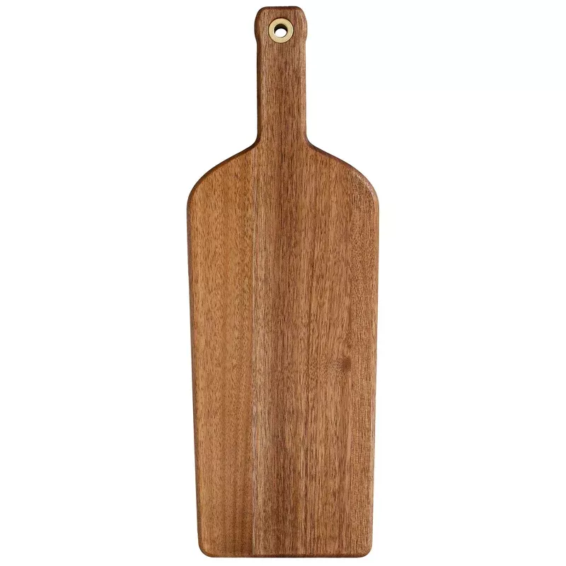 Rock & Branch Acacia Wood Wine Bottle Shaped Cutting Board