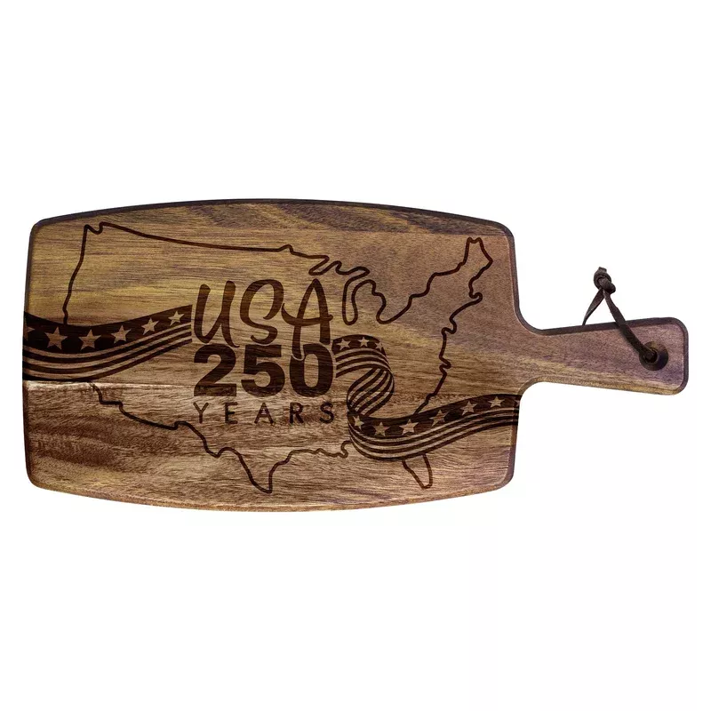 Rock & Branch USA 250th Anniversary Engraved Acacia Serving Paddle