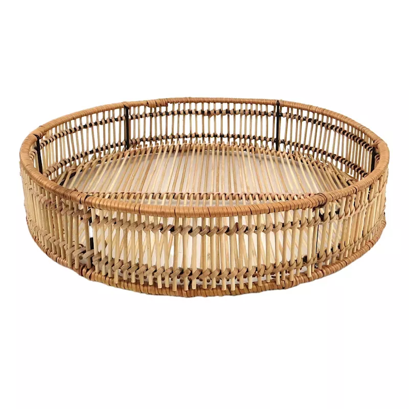 Round Bamboo Tray