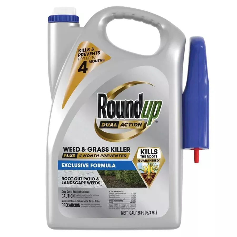 Roundup Dual Action Weed & Grass Killer Plus 4M Preventer RTU Trigger - 1 gal