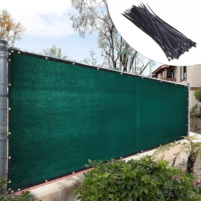 Royal Shade Custom Size 4′ x 149′ Green Fence Privacy Screen Windscreen Cover Netting Mesh Fabric Cloth – Cable Zip Ties Included (We Make Custom Size)